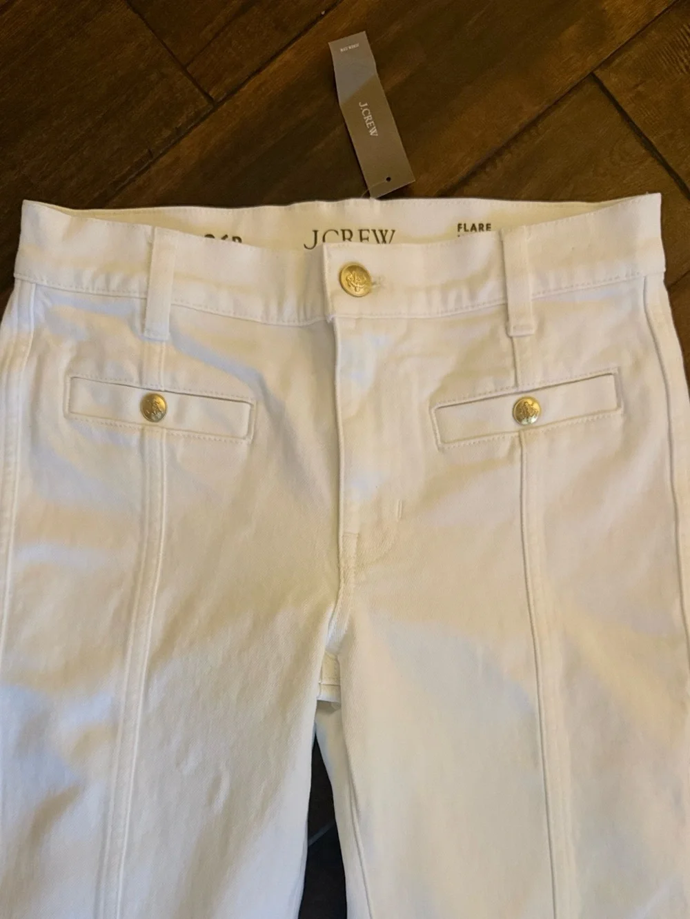 J. Crew New Vintage Flare Jean White Size 26 P